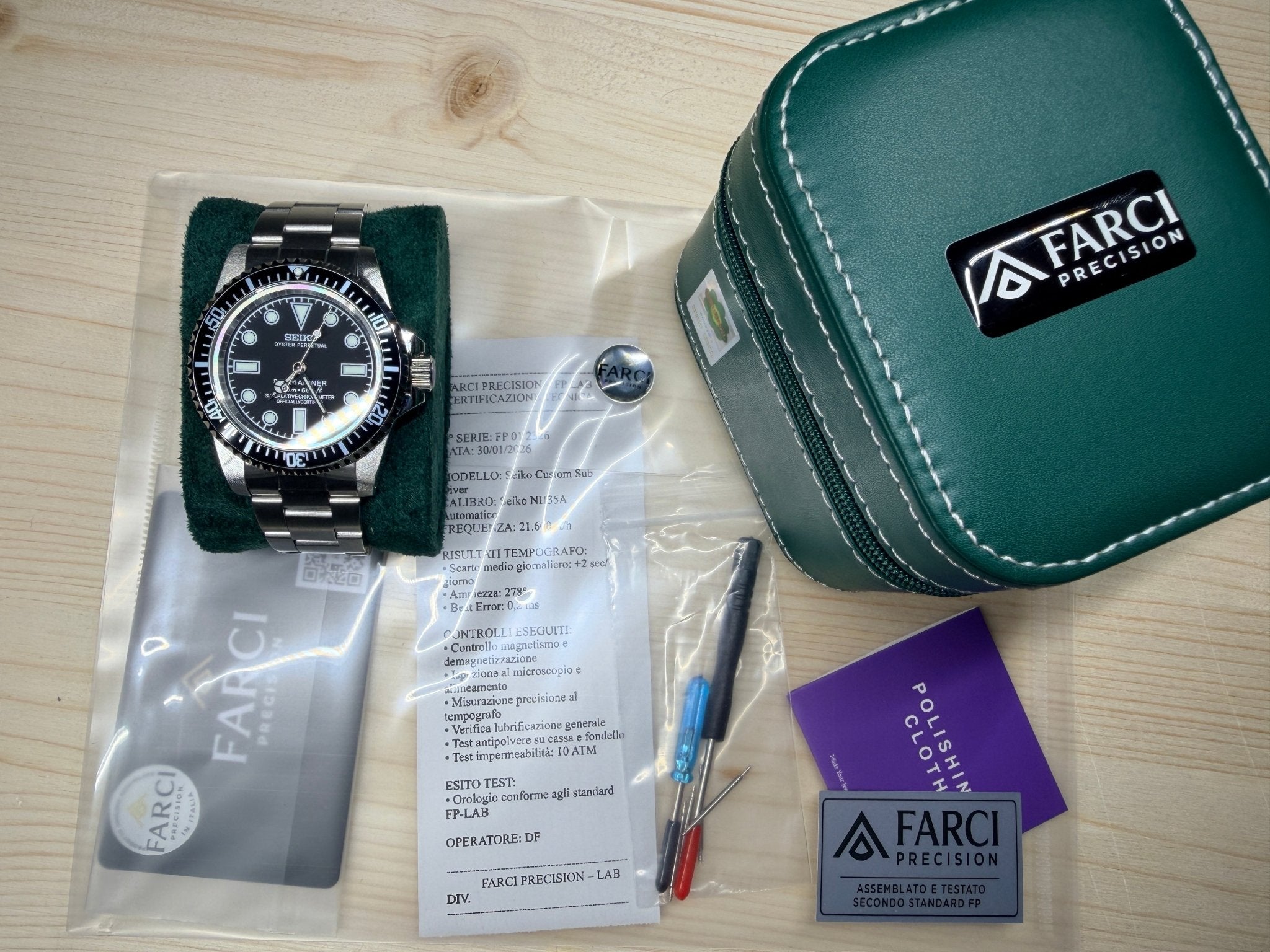 Automatico Custom Seiko Diver - 39mm - Calibro Seiko Nh35A - FARCI PRECISION - Orologeria Italiana