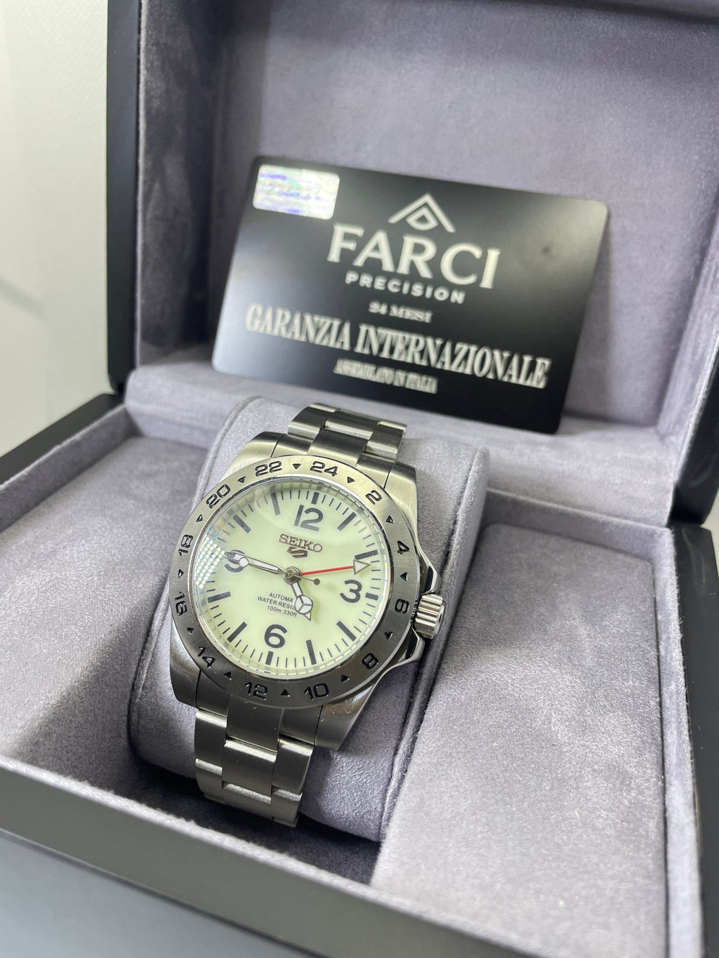 Automatico GMT Explorer - 42mm - Cal. 3804 - FARCI PRECISION - Orologeria Italiana