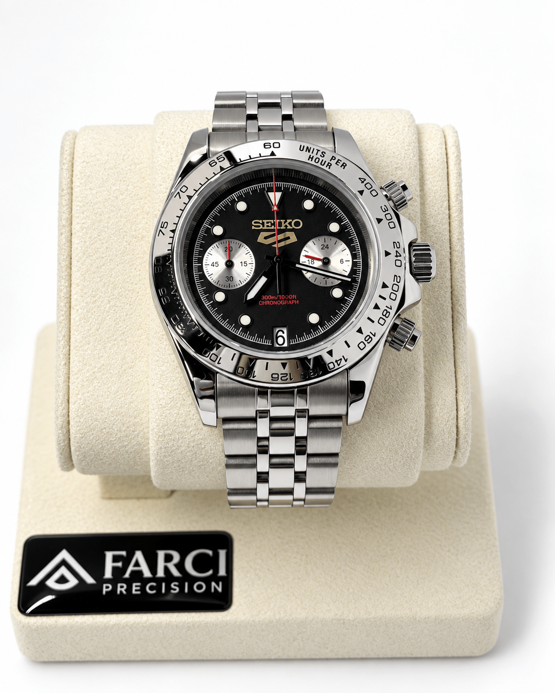 Cronografo 40mm Seiko VK64 MECHAQUARTZ - Zaffiro - FARCI PRECISION - Orologeria Italiana