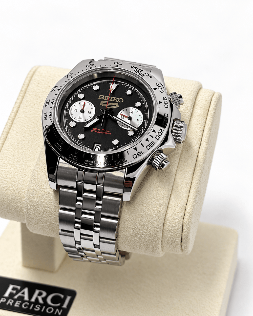 Cronografo 40mm Seiko VK64 MECHAQUARTZ - Zaffiro - FARCI PRECISION - Orologeria Italiana