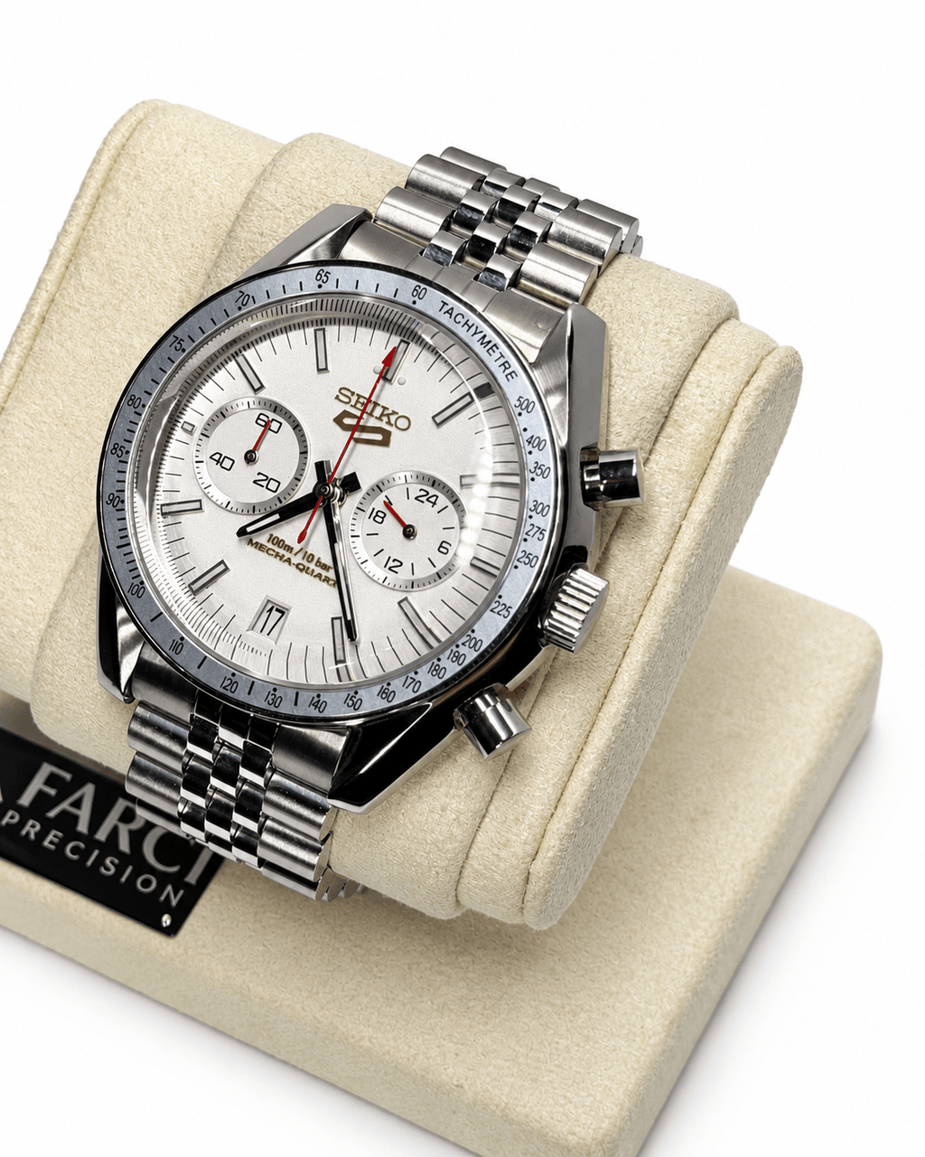 Cronografo 42mm - Mecha-quartz Seiko VK64 - Polar - FARCI PRECISION - Orologeria Italiana