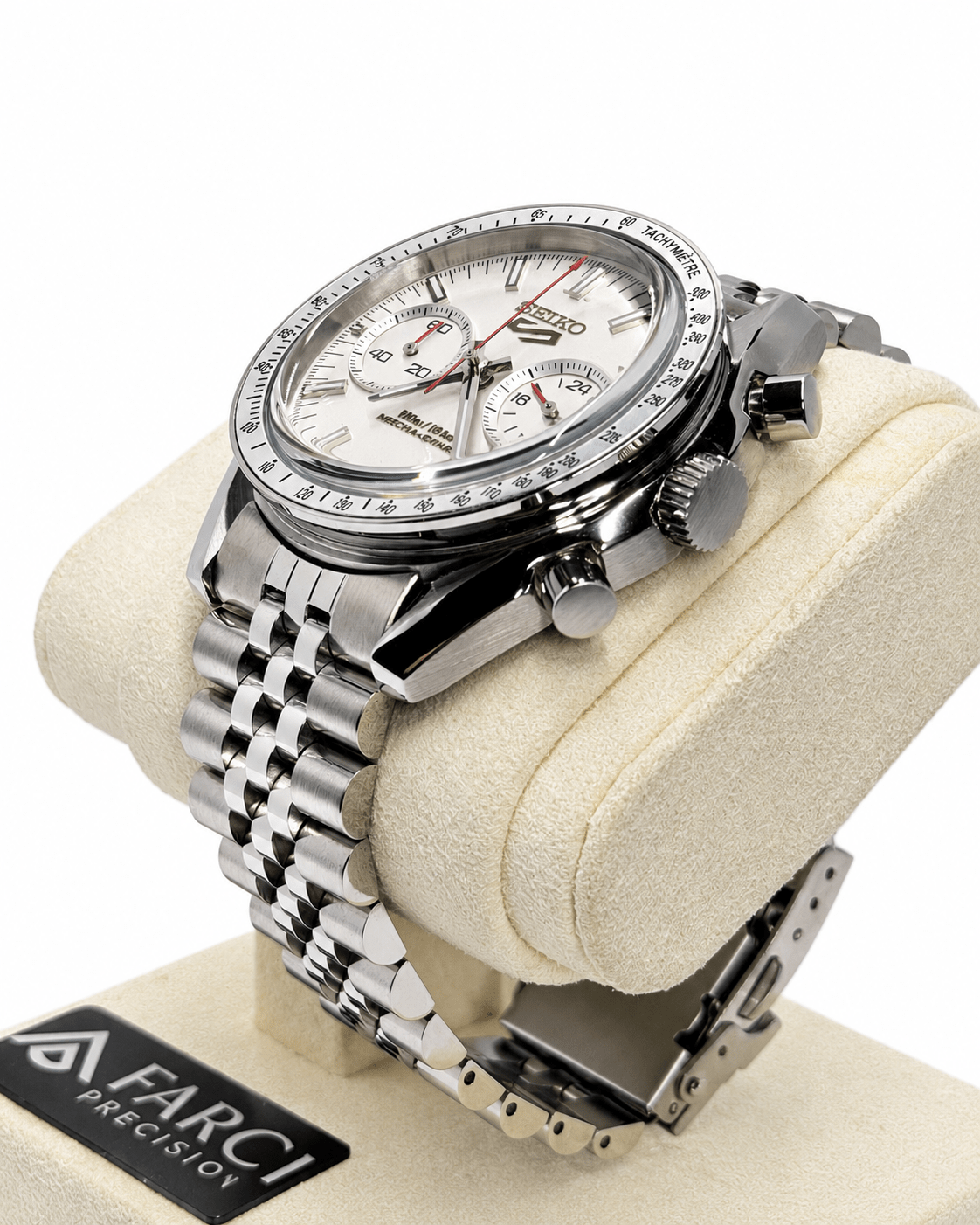 Cronografo 42mm - Mecha-quartz Seiko VK64 - Polar - FARCI PRECISION - Orologeria Italiana