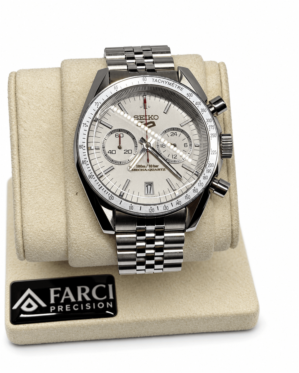 Cronografo 42mm - Mecha-quartz Seiko VK64 - Polar - FARCI PRECISION - Orologeria Italiana