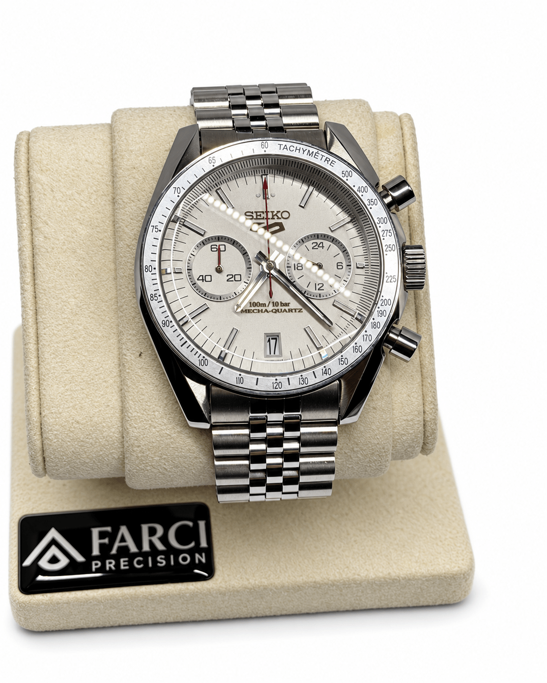 Cronografo 42mm - Mecha-quartz Seiko VK64 - Polar - FARCI PRECISION - Orologeria Italiana