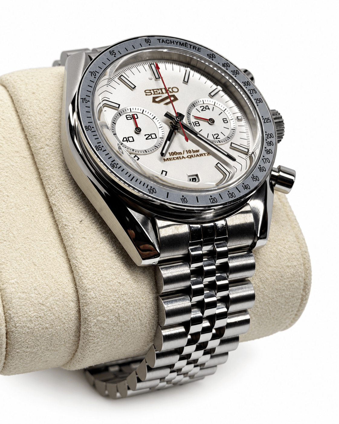 Cronografo 42mm - Mecha-quartz Seiko VK64 - Polar - FARCI PRECISION - Orologeria Italiana