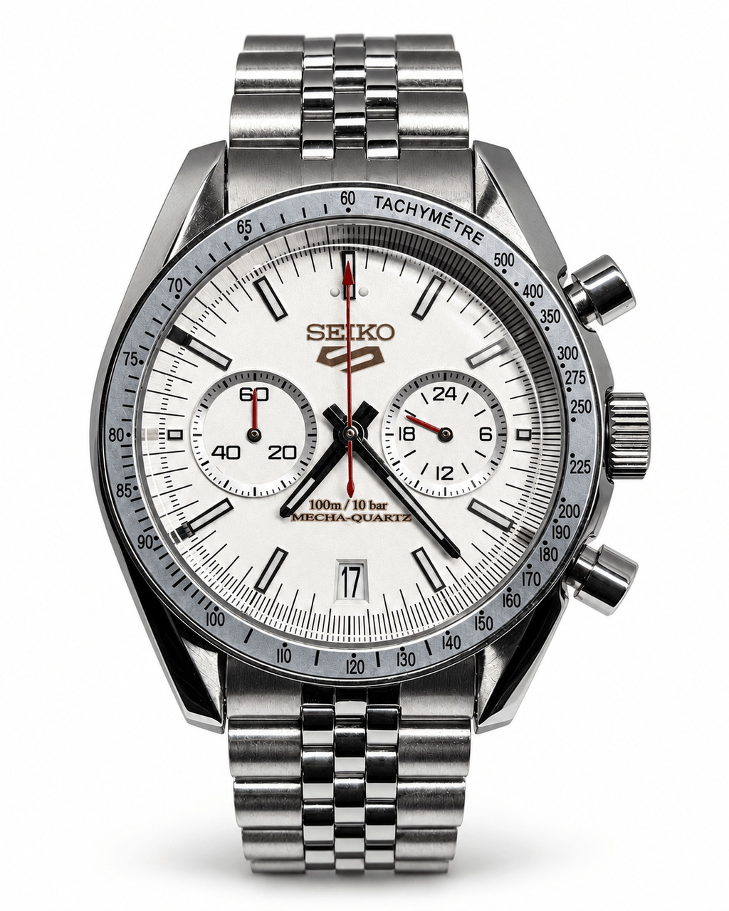 Cronografo 42mm - Mecha-quartz Seiko VK64 - Polar - FARCI PRECISION - Orologeria Italiana