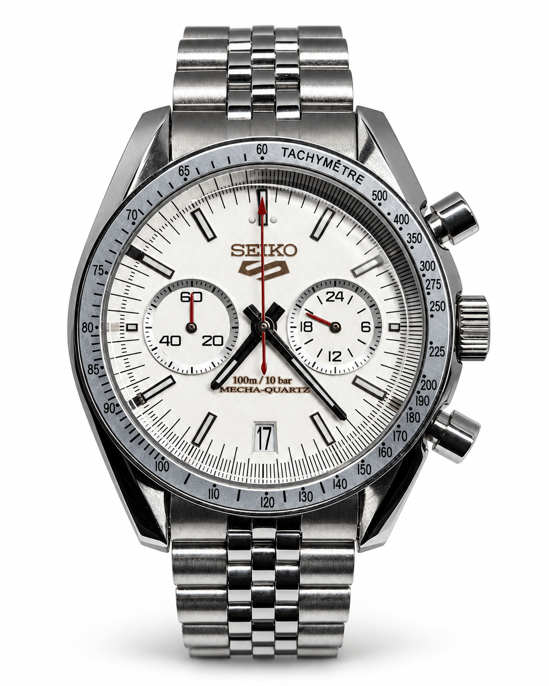 Cronografo 42mm - Mecha-quartz Seiko VK64 - Polar - FARCI PRECISION - Orologeria Italiana