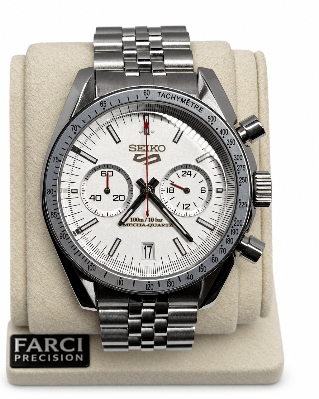 Cronografo 42mm - Mecha-quartz Seiko VK64 - Polar - FARCI PRECISION - Orologeria Italiana