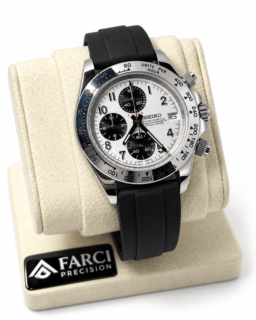 Cronografo Tiger 40mm - Mov. VK67 Seiko MECHAQUARTZ - Zaffiro - FARCI PRECISION - Orologeria Italiana