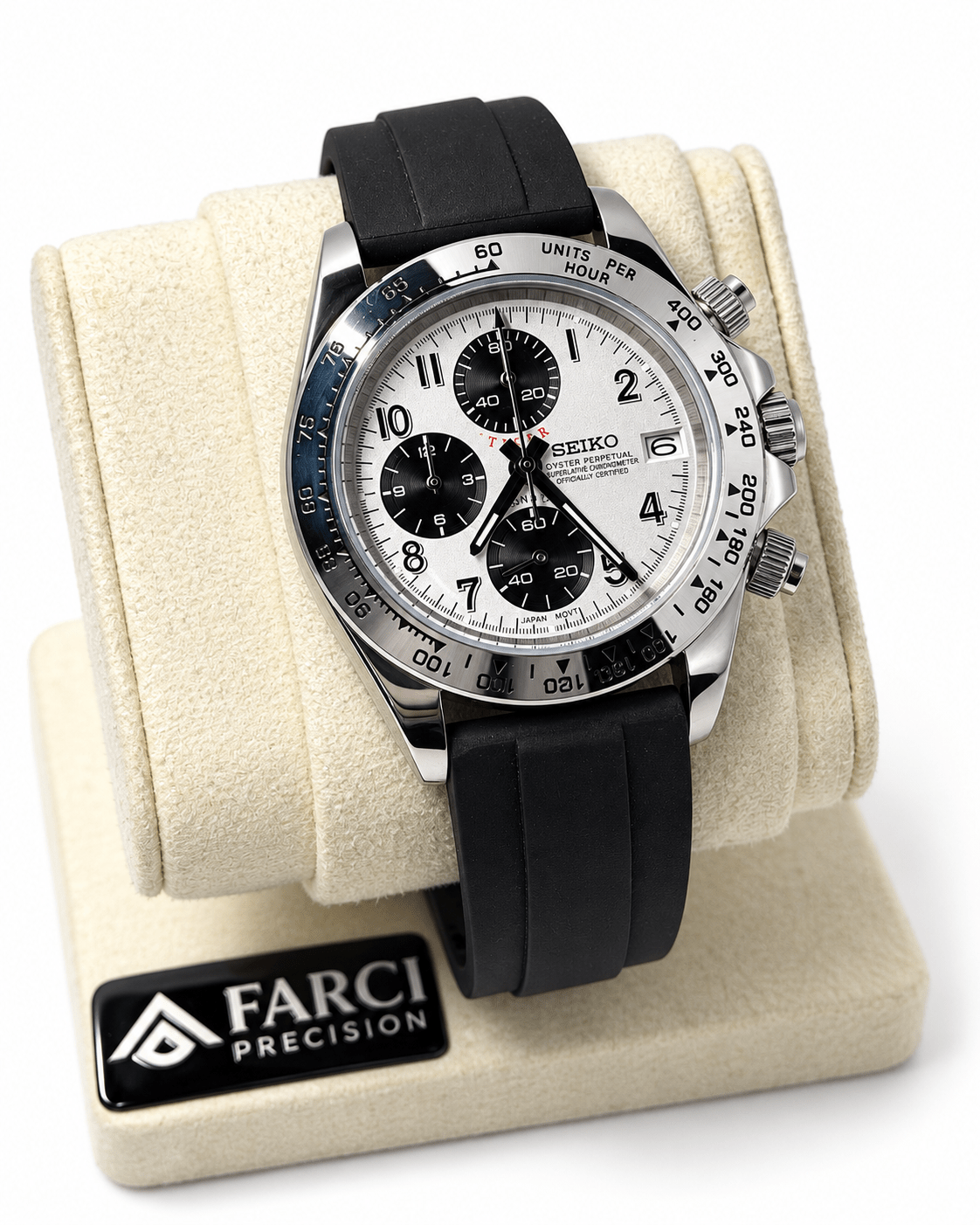 Cronografo Tiger 40mm - Mov. VK67 Seiko MECHAQUARTZ - Zaffiro - FARCI PRECISION - Orologeria Italiana