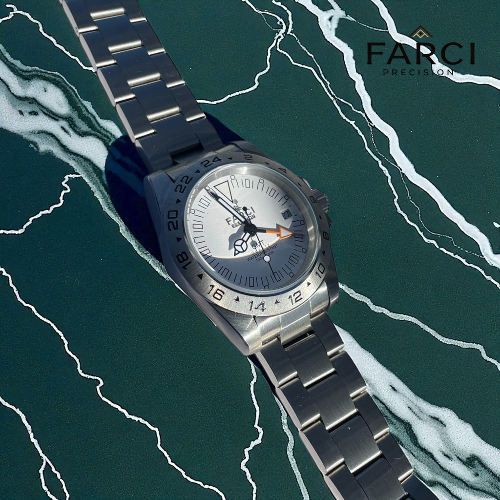 FP 01 GMT - Quarzo Svizzero 39mm - Cal. 515 GMT - FARCI PRECISION - Orologeria Italiana