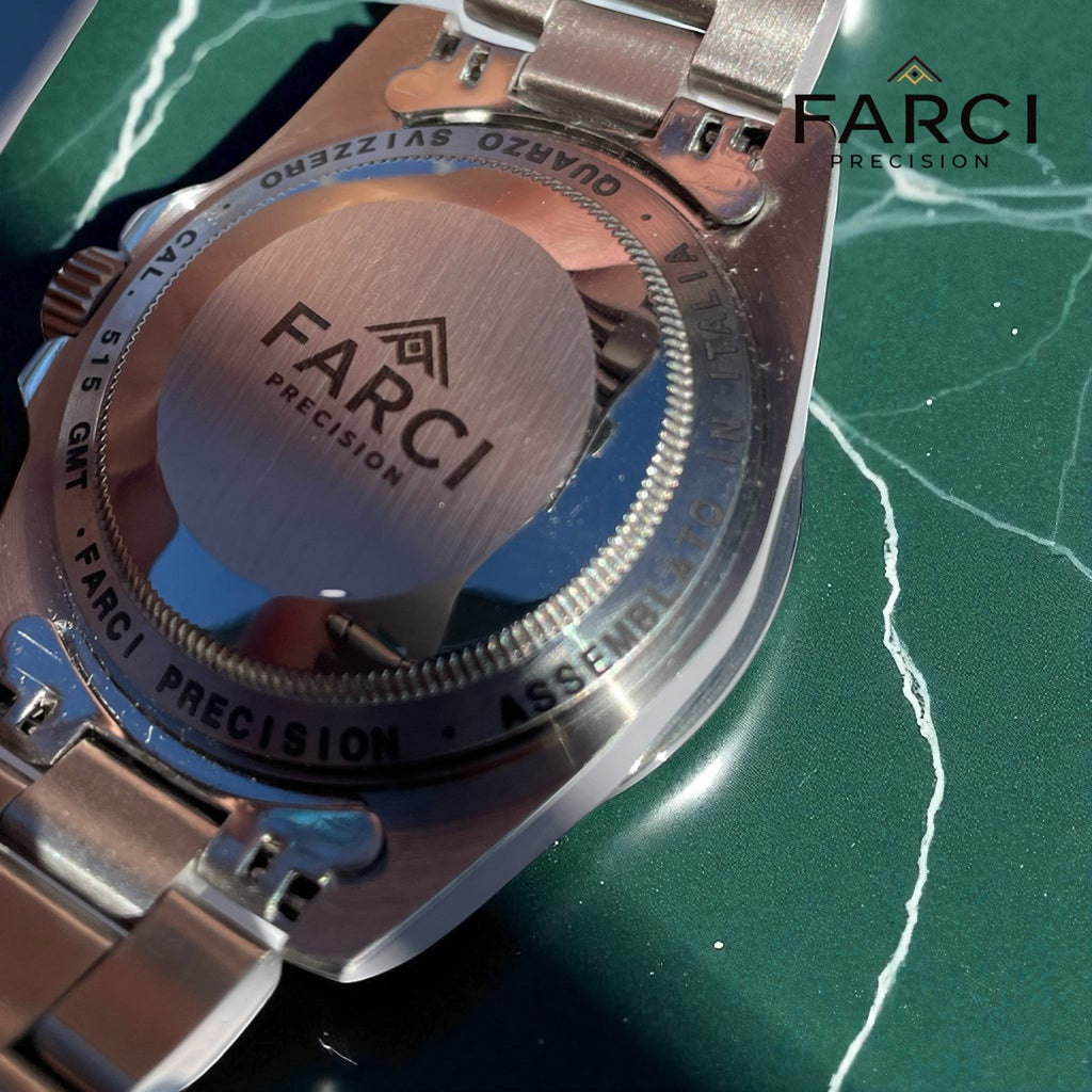 FP 01 GMT - Quarzo Svizzero 39mm - Cal. 515 GMT - FARCI PRECISION - Orologeria Italiana