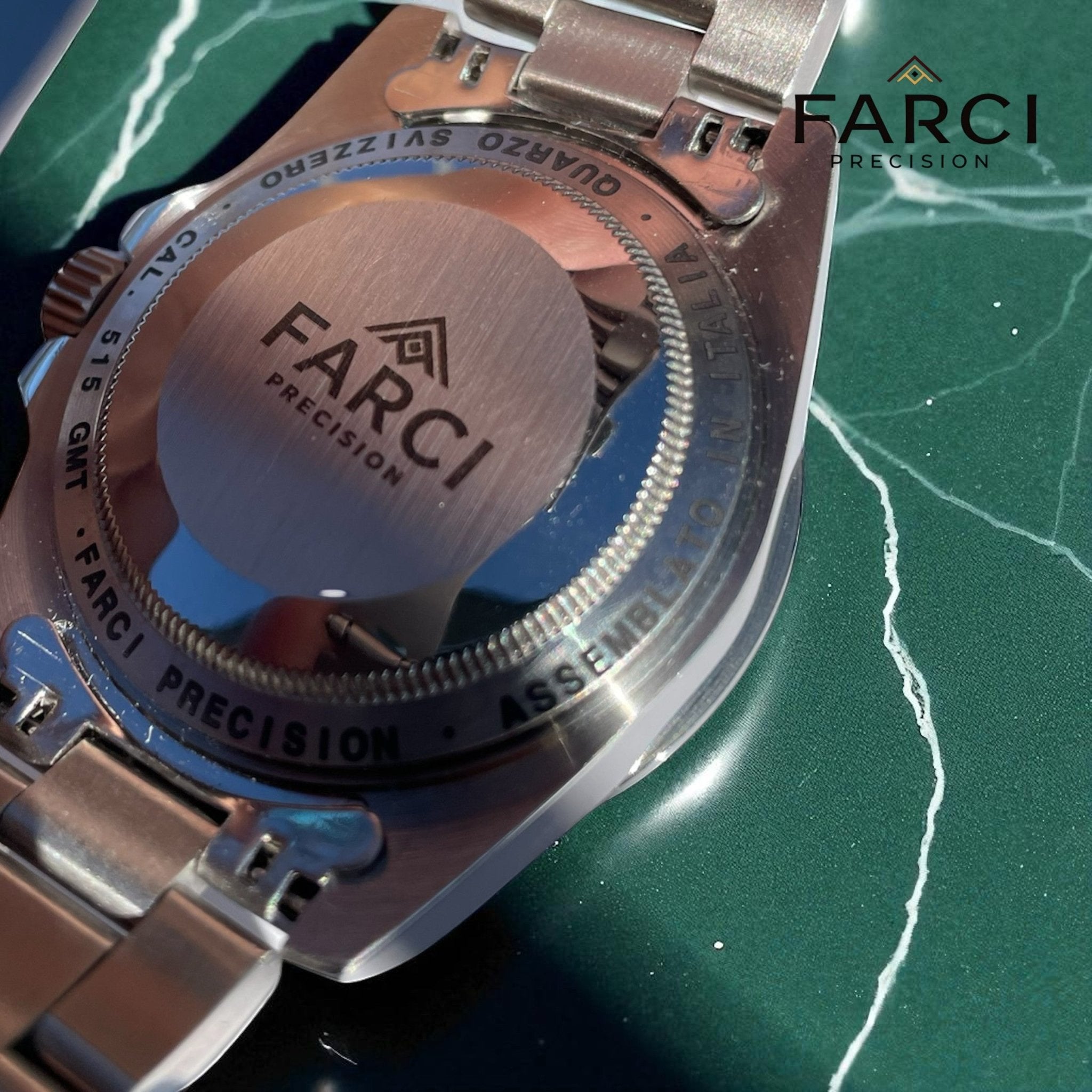 FP 01 GMT - Quarzo Svizzero 39mm - Cal. 515 GMT - FARCI PRECISION - Orologeria Italiana