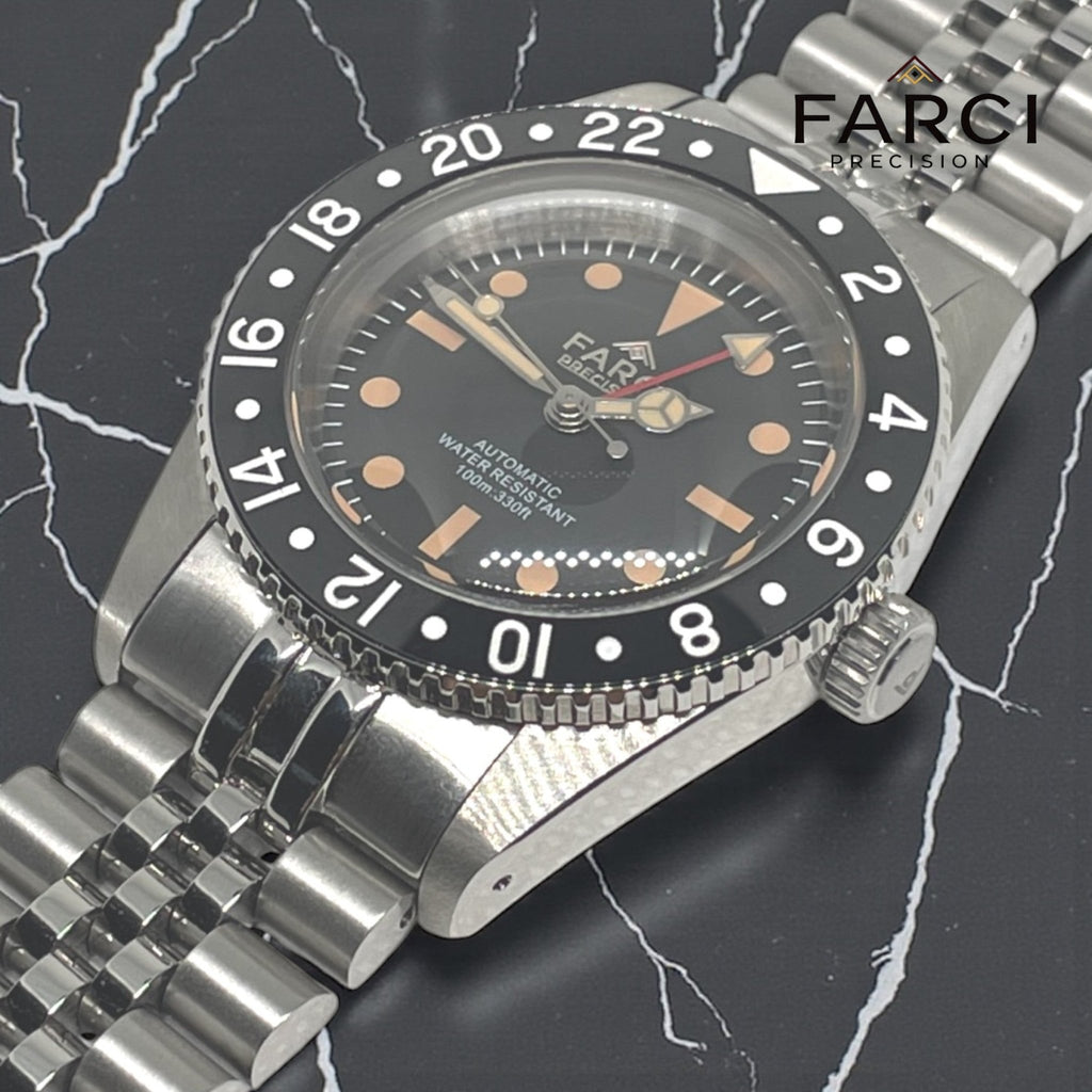 FP GMT PREMIUM ONE OFF - Automatico 38mm - Cal. 3804 - FARCI PRECISION - Orologeria Italiana