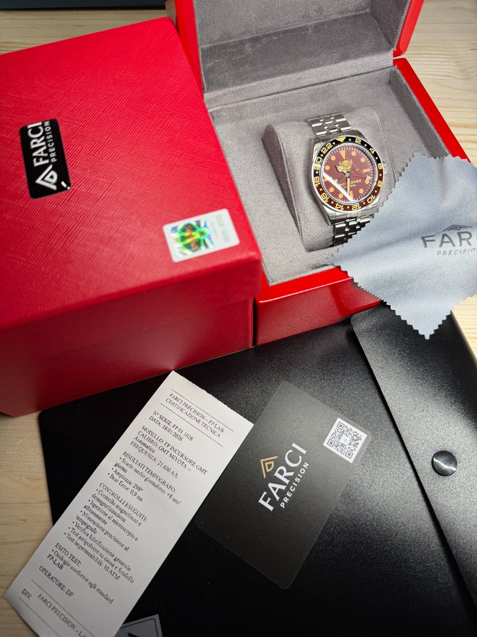 FP INCURSORE - Automatico GMT - 39mm - FARCI PRECISION - Orologeria Italiana