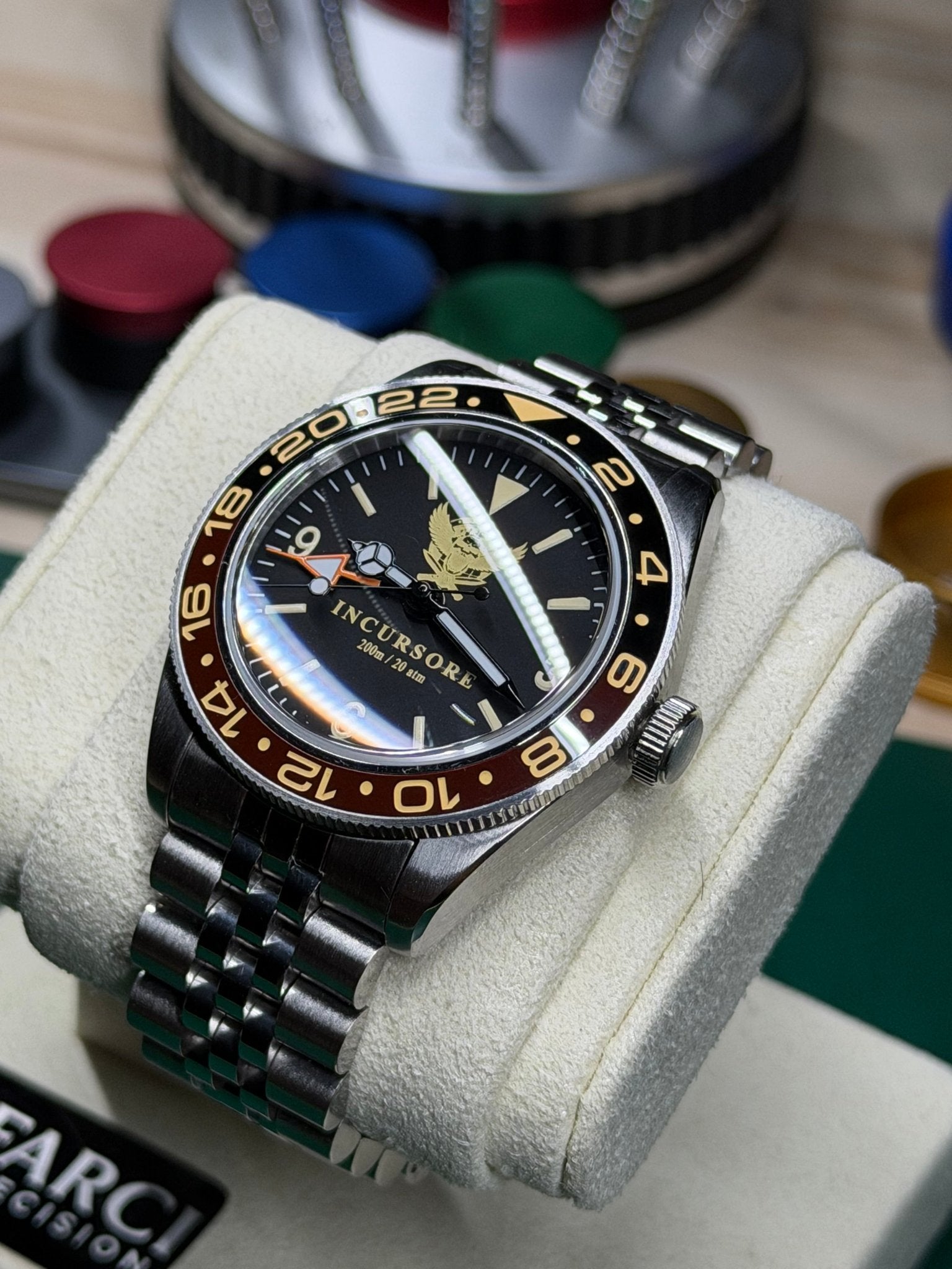FP Incursore GMT 39mm - Ronda Swiss - Zaffiro Ceramica 200M - FARCI PRECISION - Orologeria Italiana