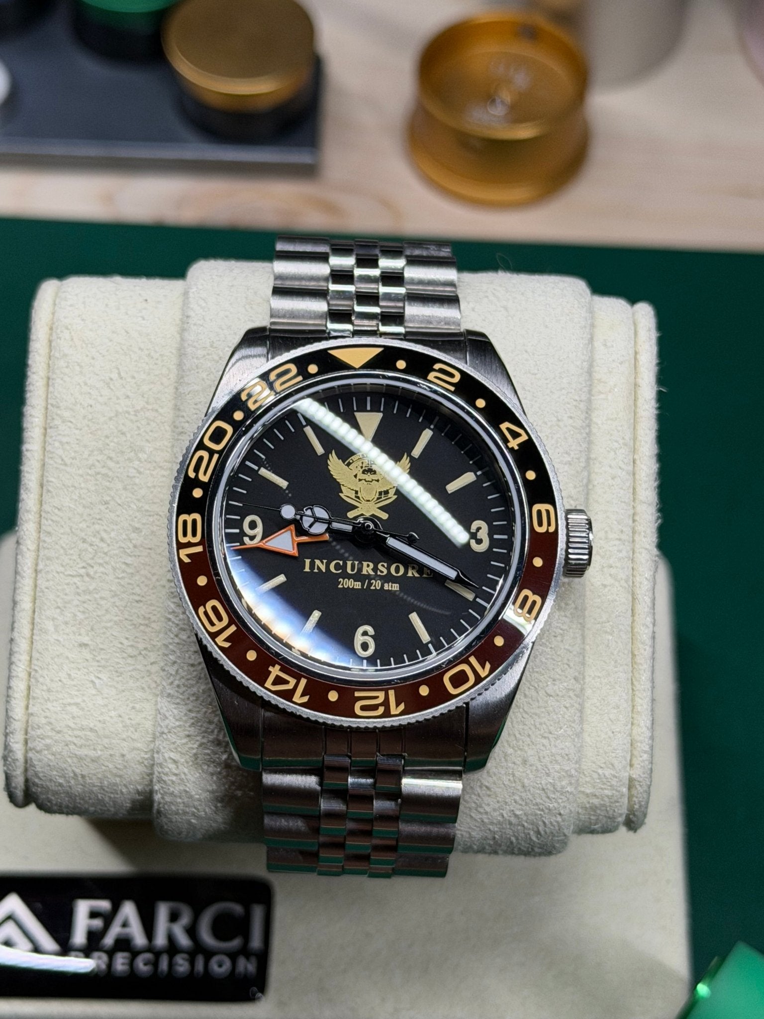 FP Incursore GMT 39mm - Ronda Swiss - Zaffiro Ceramica 200M - FARCI PRECISION - Orologeria Italiana