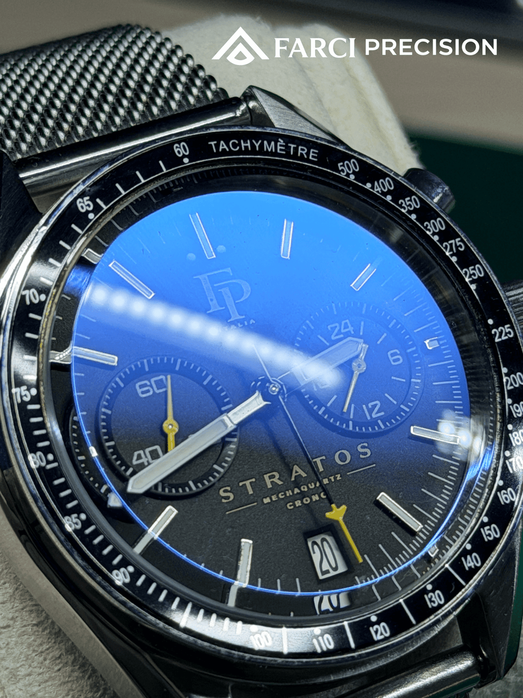 FP STRATOS CRONO - 41mm - Cal. VK64 Seiko Japan Mechaquartz - FARCI PRECISION - Orologeria Italiana