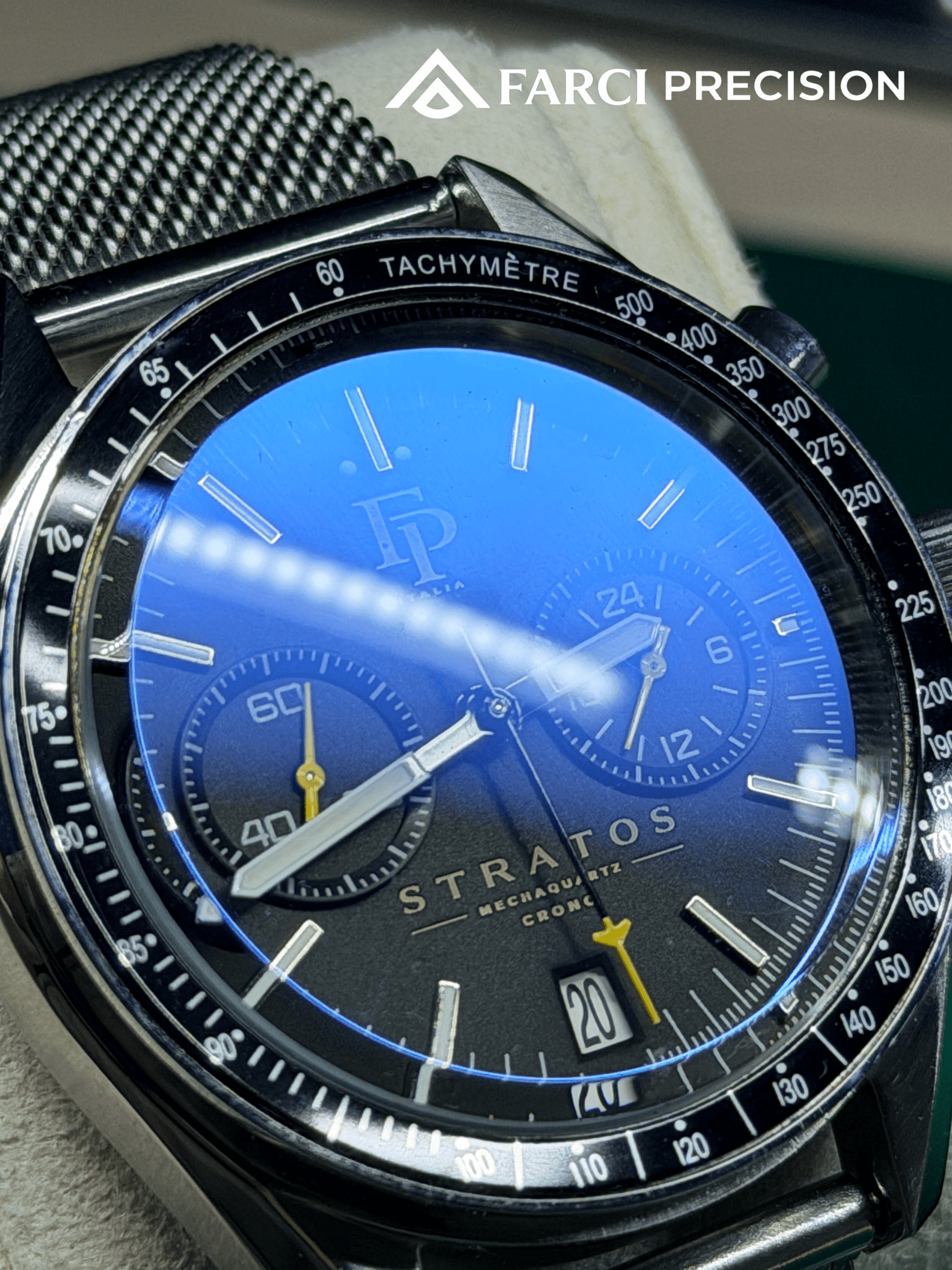 FP STRATOS CRONO - 41mm - Cal. VK64 Seiko Japan Mechaquartz - FARCI PRECISION - Orologeria Italiana