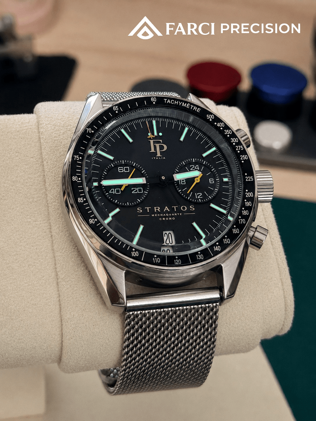 FP STRATOS CRONO - 41mm - Cal. VK64 Seiko Japan Mechaquartz - FARCI PRECISION - Orologeria Italiana