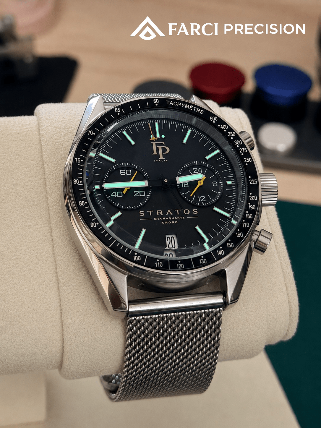 FP STRATOS CRONO - 41mm - Cal. VK64 Seiko Japan Mechaquartz - FARCI PRECISION - Orologeria Italiana